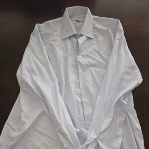 Socrate Made in Italy light blue man dress shirt  - 100% cotton size 16.5/42